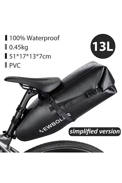 Choice BAG046 NEWBOLER Bicycle Bag Waterproof 13L Large Capacity Bicycle Saddle Bag Bicycle Foldable Tail B