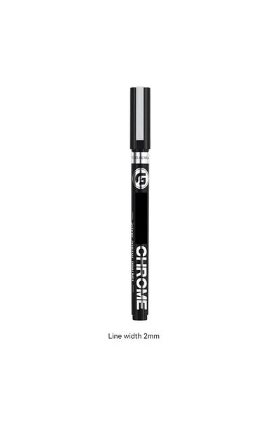 Choice 1pc silver 2mm Chrome Mirror Electroplating Marker 0.7/1.0/2.0/3.0mm Paintbrush Silver Gold Yellow R