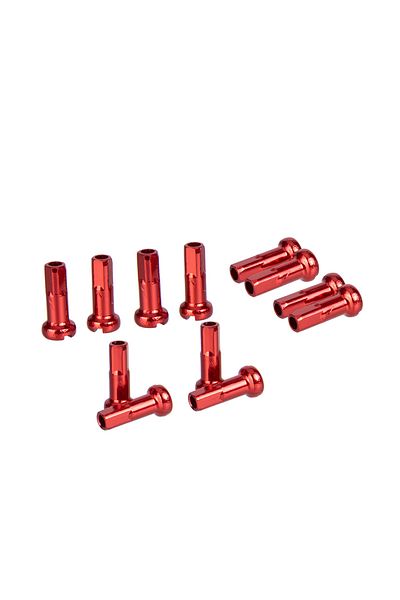 ZTTO Red 12pcs ZTTO Bicycle Nipples 14G 2.0 14mm 2.0mm High Strength Aluminum Alloy Spokes Black Red Blue