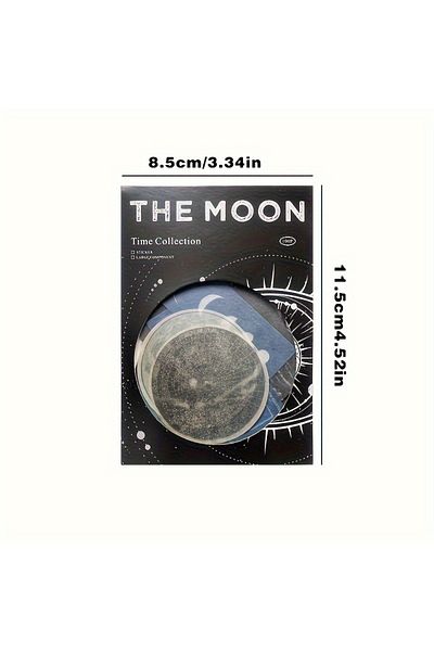 Choice 100pcs Vintage Round Moon Universe Paper Stickersfor Scrapbook, Journal, Luggage, Skateboards, No...