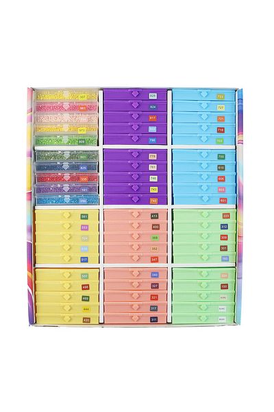 Choice 60Pcs Boxed Tray New Diamonds Painting Art Tool Tray With Storage Box DIY Mosaic Diamond embroidery