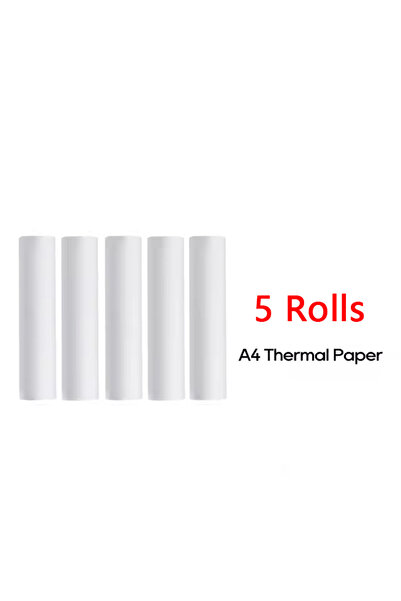 Choice3 5 لفات 1/3/5/10 لفات ورق طباعة حراري A4 مقاس 210 × 30 مم مناسب لـ A4 ...