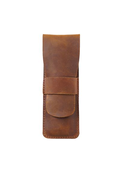 Choice Brown Retro Genuine Leather Pen Sleeve Case Holder Organizer Bag Portable Cowhide Pencilcase Travel