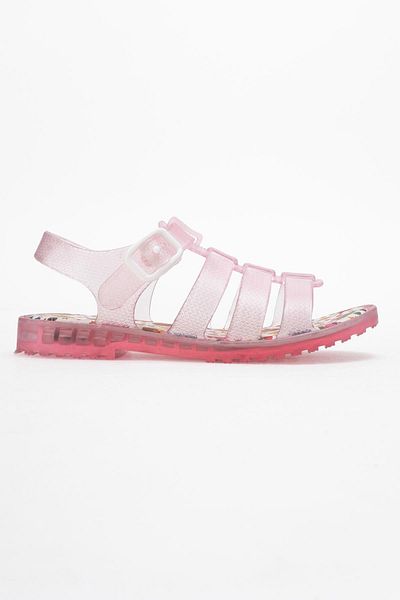 CCWAY AYAKKABI Children's Lighted Transparent Sandals Pink