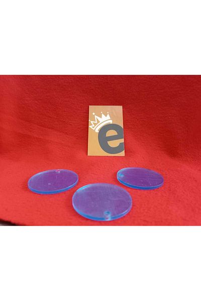 Ecce Transparent Film Coating Anti-Scratch Round Glass Keychain 50 Pcs (5cm Diameter - 0.5cm Thickness)