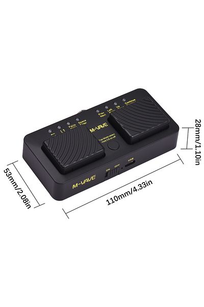 Choice M-VAVE Cube Turner Pro Wireless BT Page Turner Silent Foot Pedal USB Rechargeable Musical Instrum...