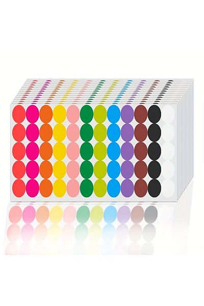 Choice 600 Pieces 3/4 Inch Round Color Coded Labels Dot Stickers in 12 Colors for Home Office Classroom .