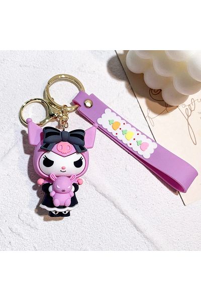 Miniso Kuromi 03 kawaii Sanrio Hello Kitty Cinnamoroll Kuromi My Melody Keychain PVC Keychain Gift Perfect