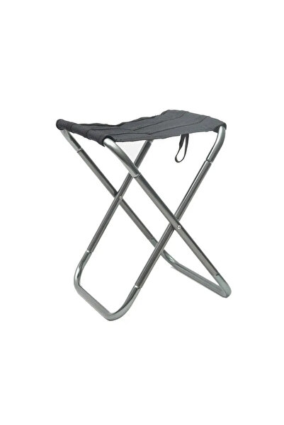 Choice كرسي تخييم خارجي رمادي اللون قابل للطي من سبائك الألومنيوم الذهبي مع حقيبة ومقعد للتخييم والصيد