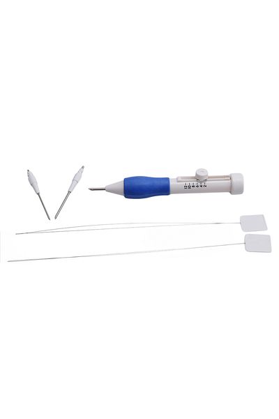 Choice 1 Set Embroidery Punch Needle Kit Stitching Tool Set Magic Embroidery Needle Pen Weaving Tool Knitti