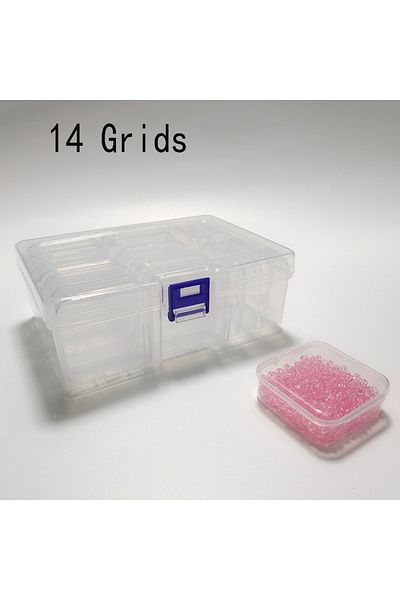 Choice 14G White 5.5 The Transparent Independent Packaging Box Is Small Bead Organizers, Plastic Storage Ca