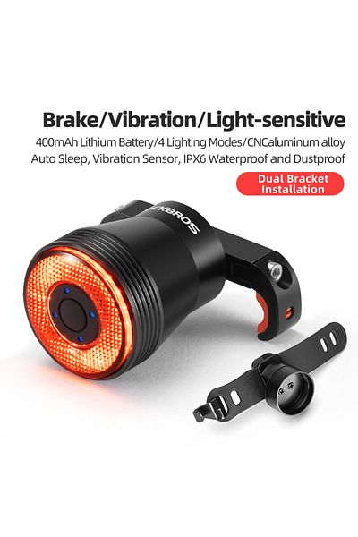 ROCKBROS Q50 ROCKBROS Bicycle Smart Auto Brake Sensing Light IPx6 Bike Rear Light Type-C Charging Taillight Q