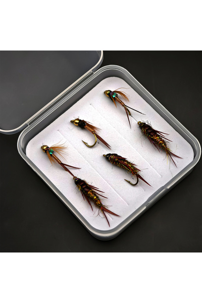 Choice FCP-616 ANFS 6 قطع/صندوق تصميم واقعي لصيد الأسماك بالذبابة - صيد سمك ا...