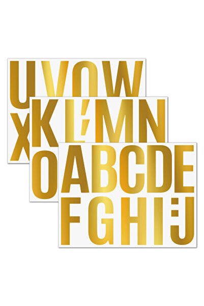 Choice1 3PCS golden 3Pcs 4 inches Alphabet Style Golden Graffiti Stickers: De...