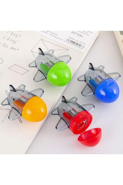 Choice 5pcs 2/5pcs Transparent Small Airplane Single Hole Pencil Sharpener Children's Creative Pencil Sharp