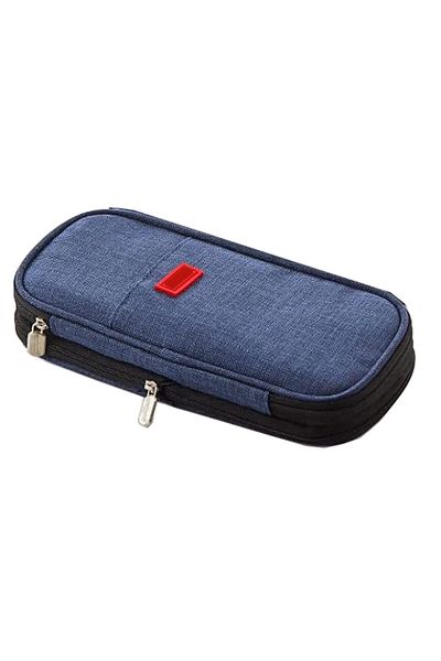 Choice Navy Large Capacity Pencil Case Stationery School Supplies Pencil Cases Pouch Office Desk Storage Ba
