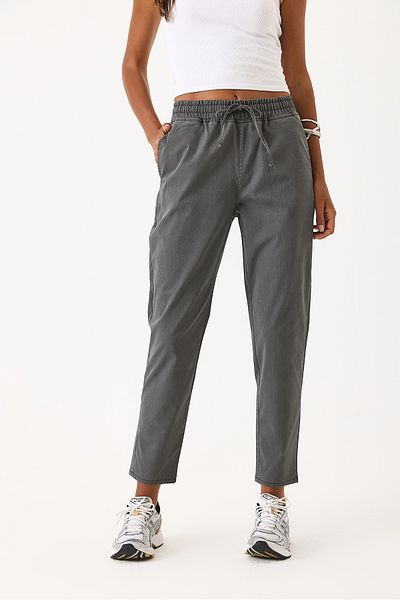 VENA Alian Elastic Waist Sulfur Striped Trousers - Anthracite Striped
