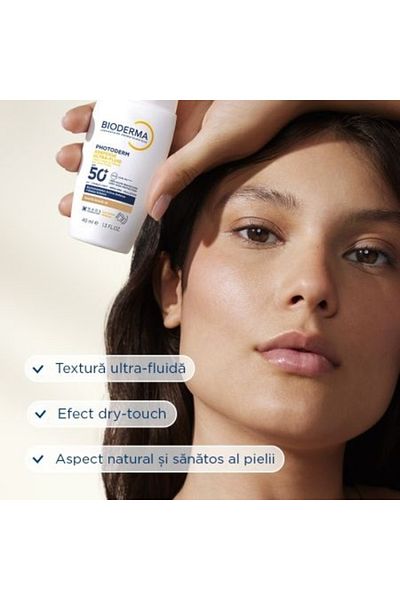 Bioderma Fluid facial colorat Bioderma Photoderm Xdefense Ultra SPF50+, Fototip 3, 40 ml