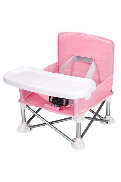Choice لوازم أثاث الأطفال باللون الوردي، مقعد معزز، كرسي طعام محمول قابل للطي...