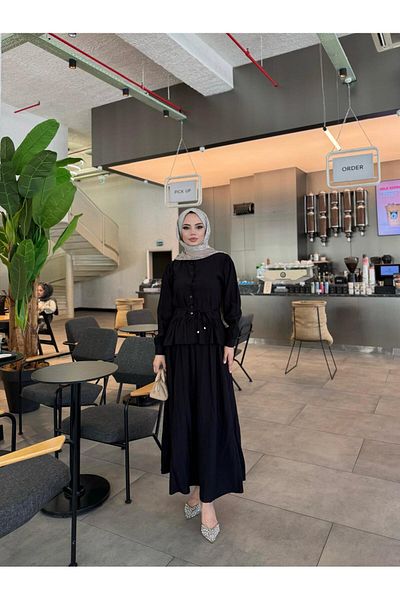 butik hira Skirted Shirt Suit