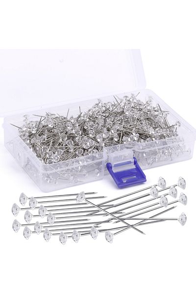 Choice 600pcs Bouquet Pin Corsages 600Pcs Pins, 1.5inch Diamond Pins Floral Rhinestones Pins Crystal for Fl