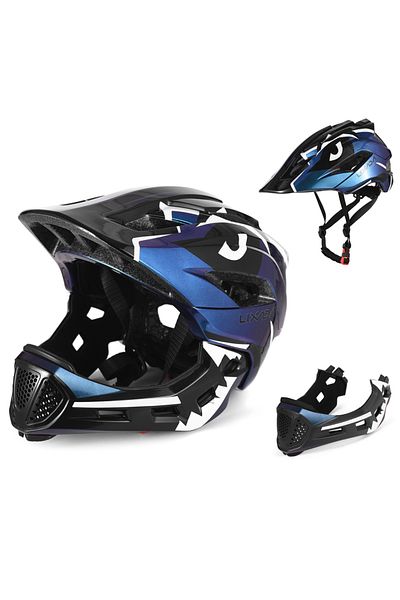 Choice Discoloration Kids Detachable Full Face Helmet Children Sports Safety Helmet for Cycling Skateboardi