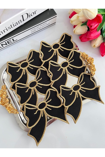 KUMSAL ÇEYİZ 6 Adet Fiyonk Sunumluk Peçete,Kokteyl Peçete,Kahve Yanı Sunum Peçetesi,Sunumluk,Bardak Altlığı