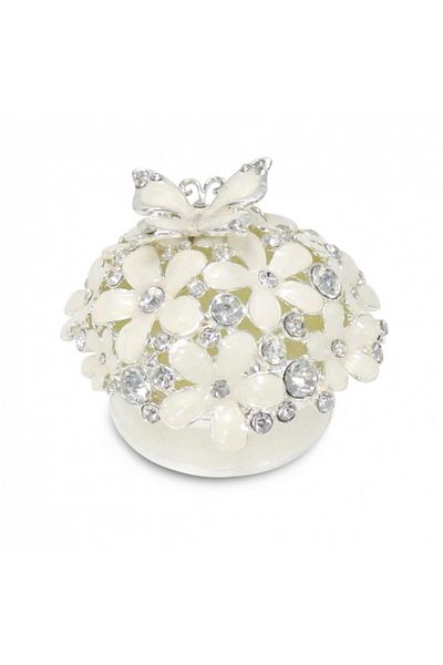 Ginza Cutie rotundă pentru bijuterii cu fluturi și flori