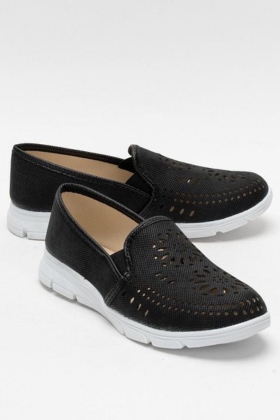 Liger Women's Laser Patterned Casual Women's Sports Shoes Black