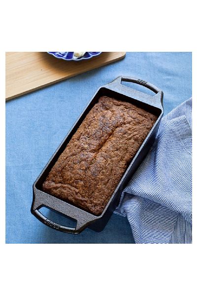 Lodge Seasoned Even Heating Dual Handle Cast Iron Loaf Pan Black 8.5 x 4.5inch