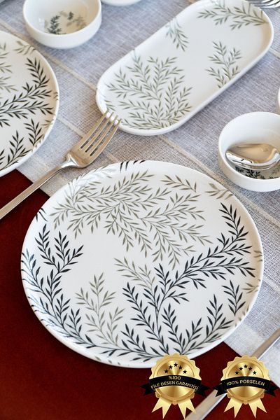 Farika Porselen Nara 6-Person 16-Piece Breakfast Set
