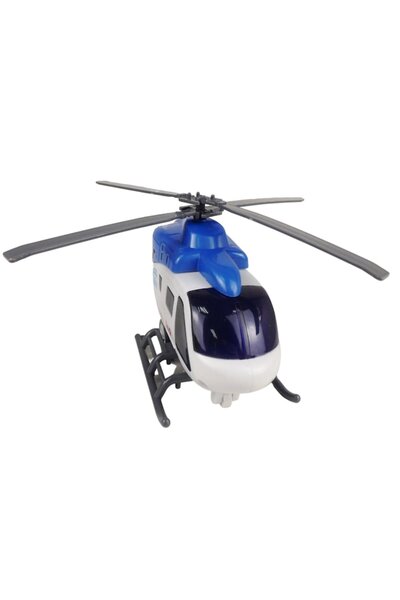 indiggo Set 6 Toy Vehicles, Police Model, Includes Helicopter, Ambulance, Bus, Trucks, Ideal for Vehicle Ent