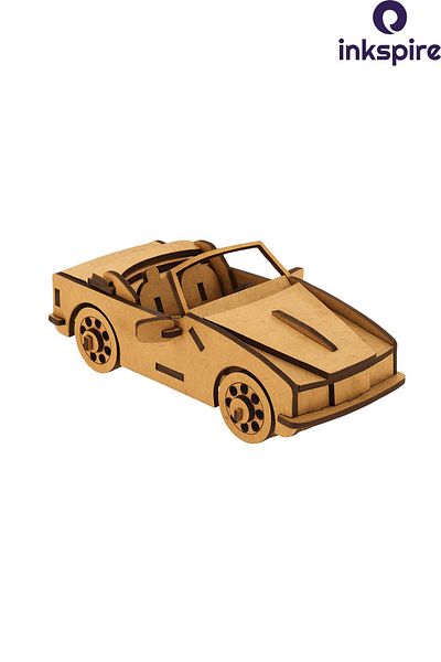 inkspire 3D Wooden Model 3D Paintable Interlocking Puzzle Model Board DIY for Kids