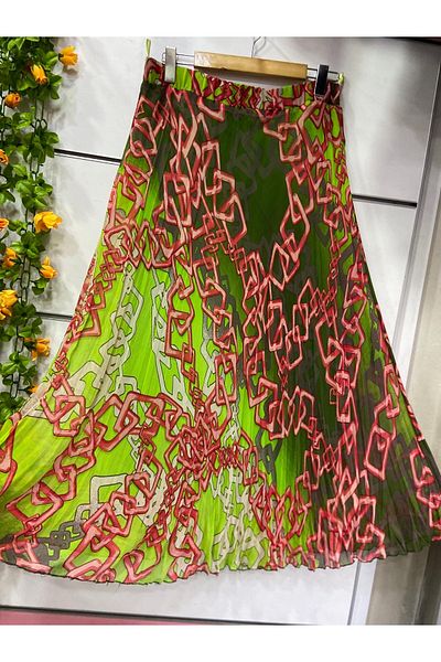 edu collection Chiffon Kiloş Skirt with Lining