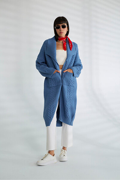 Store MAVİ UZUN SALAŞ HIRKA