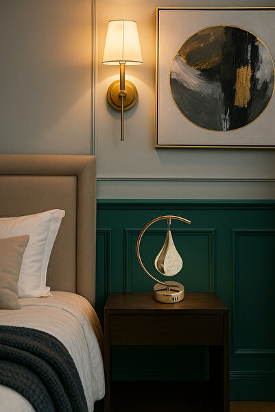 sezginavize DAMLA MODEL GOLD ABAJUR