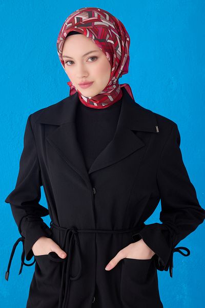 Belli Twill Pure Silk Scarf 4119D (Twi̇ll)-58