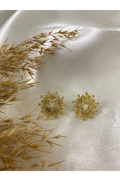 LUXURY Zircon Stone Detailed VIP Steel Earrings