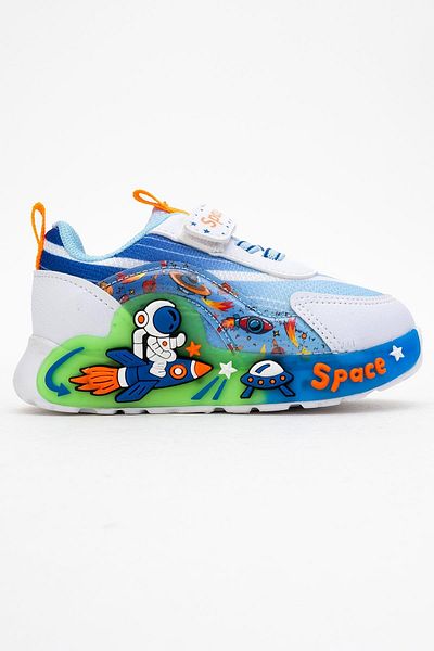 CCWAY AYAKKABI Children's Anorak Lighted Sports Shoes 21-25 White Sax