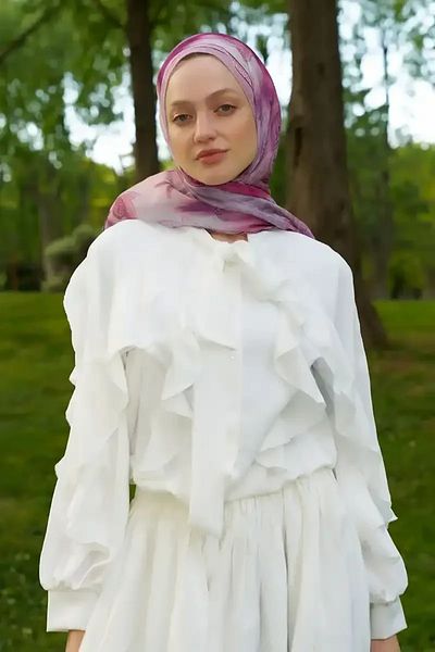 Madame Polo Σάλι Prestige Vintage Pattern - Μωβ