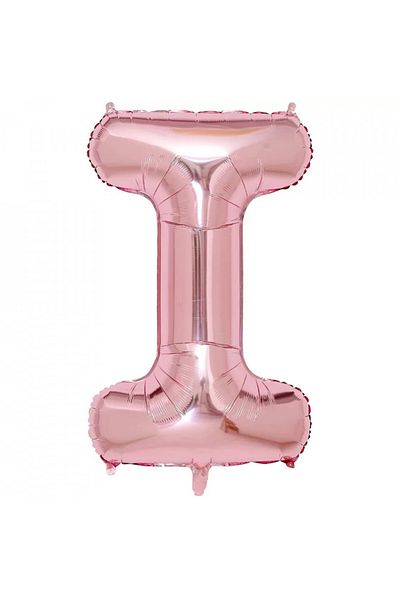 Maxee birthday balloon, letter I, pink, 40 cm