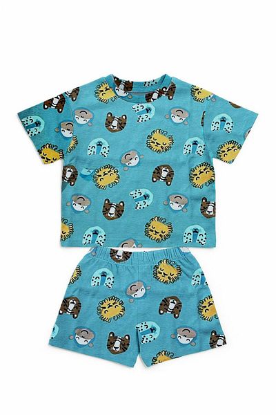 LUESS Boy's 100% Cotton Tiger Meterage Shorts Suit (3-4 Years 8-9 Years)