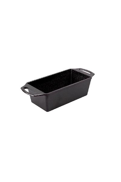 Lodge Seasoned Even Heating Dual Handle Cast Iron Loaf Pan Black 8.5 x 4.5inch
