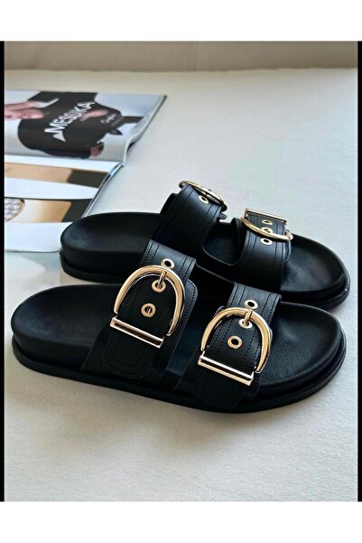 cevaplus Black Women's Slippers Soft Sole