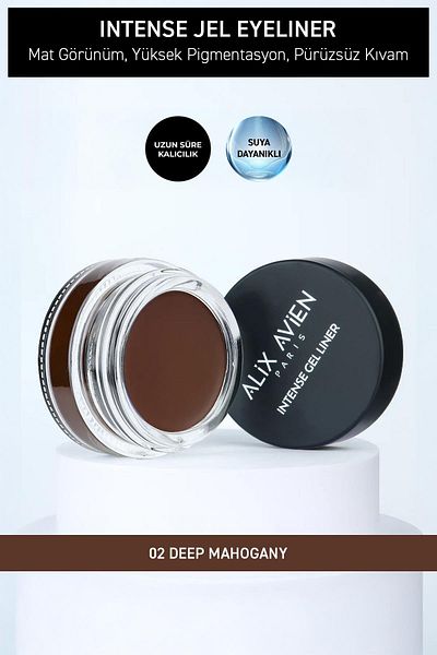 Alix Avien High Pigmented Waterproof Long Lasting Matte Gel Eyeliner - Intense Gel Liner 02 Deep Mohang