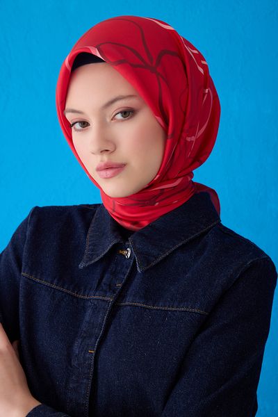Belli Twill Pure Silk Scarf 4113D (Twi̇ll)-84