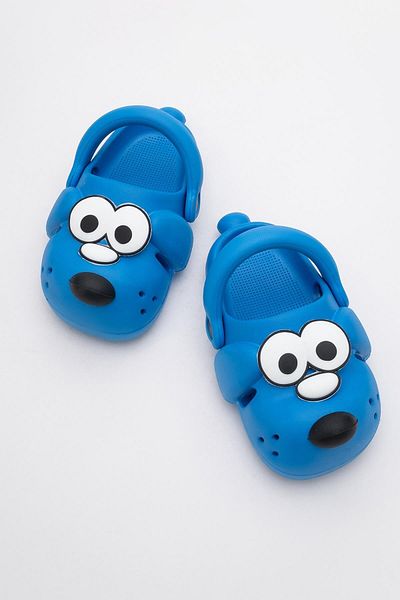 İncim Doggy Blue Dog Figured Cute Daily Garden Seaside Beach Nursery Unisex Papuci și sandale pentru copii