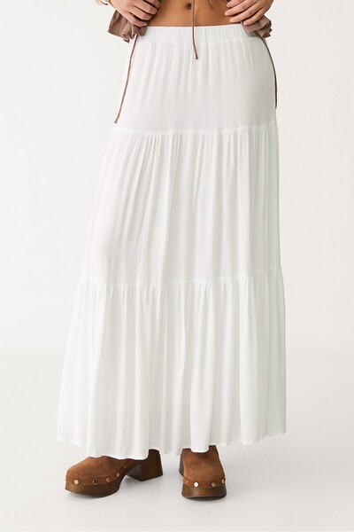 Stradivarius Boho midi skirt