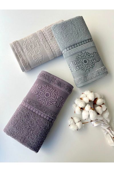 sarra 50X90 Lotus 3-Piece Towel V2