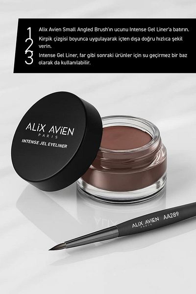 Alix Avien High Pigmented Waterproof Long Lasting Matte Gel Eyeliner -Intense Gel Liner 03 Russet Brown